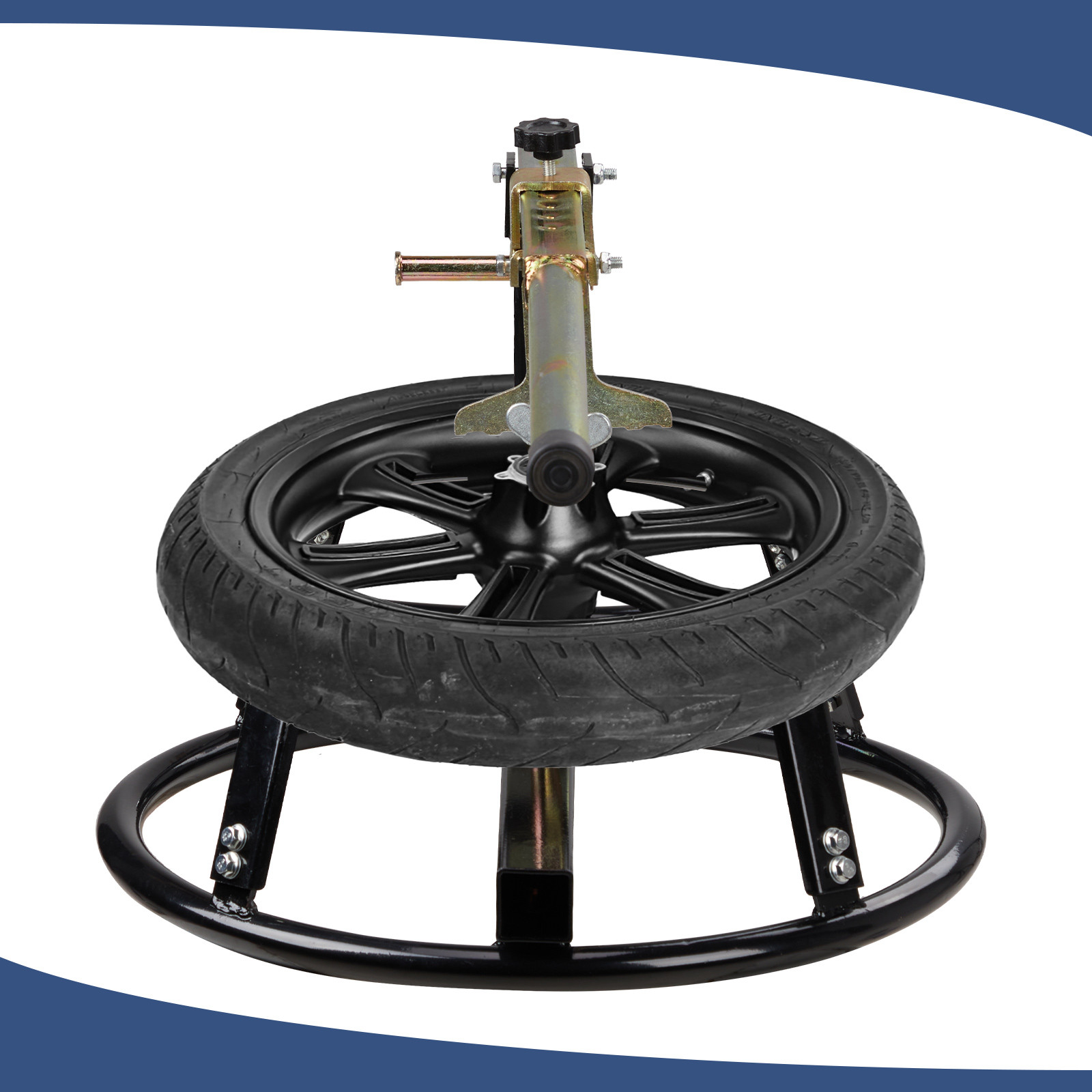 Portable Motorcycle Tire Changing Stand with Bead Breaker for 16” to 21” Tires