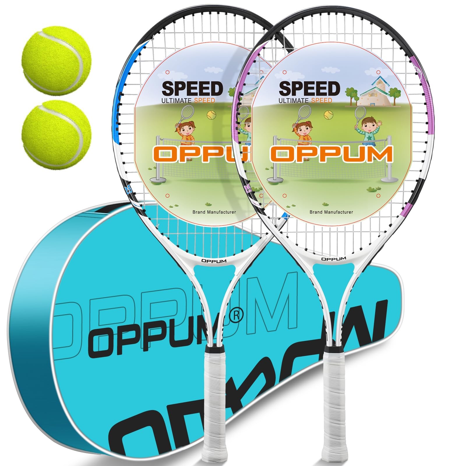 Kids Tennis Rackets 16/21/23/25 Inch - Lightweight Junior Ra