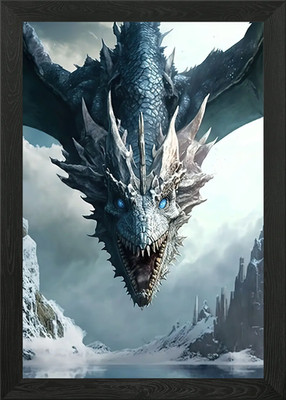 Fliegender Drache II Gerahmtes Wandbild Poster Leinwanddruck Bild