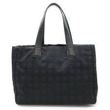 Chanel Nylon Jacquard Tote Bag Women Black One Size