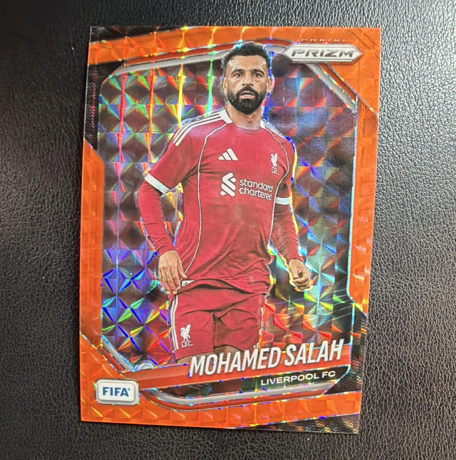 2025-26 Prizm FIFA Soccer Mohamed Salah #93 Orange Prizm /99