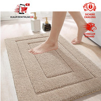 Badematte Mikrofaser Rutschfest SaugfäHig Maschinenwaschbar 60 X 110 Cm Beige
