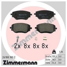ZIMMERMANN Bremsbeläge Bremsbelagsatz für Dacia Sandero III Jogger RK 3K