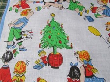 Vintage Retro Taschentuch Taschentuch Kinder Kind Kids R237 Weihnachten