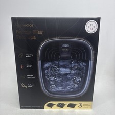 Homedics Bubble Bliss Deluxe Heated Foot Spa Bath with Massage Bubbles - Black