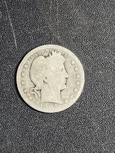 1905-O U.S. Barber silver Quarter  - FAIR/AG    stk#Q65