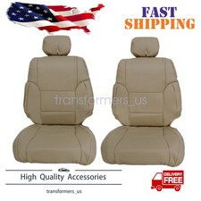 Fits 1996-2002 Toyota 4Runner Full Surround 2 Front Leather Seat Covers Oak Tan