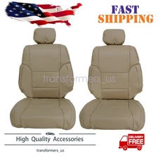 Fits 1996-2002 Toyota 4Runner Full Surround 2 Front Leather Seat Covers Oak Tan