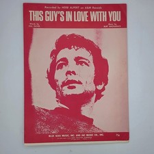 Sheet Music This Guy's in Love With You 1968 Burt Bacharach Hal David Vintage
