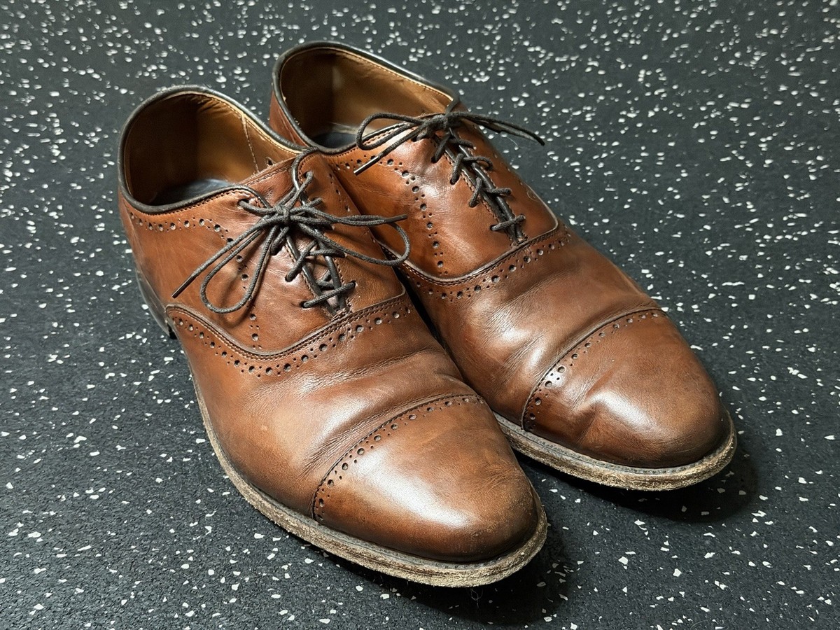 Allen Edmonds Hale Men\'s Brown Leather Cap Toe Lace Up Dress Shoes  Size 10.5 Used size 12d dress shoes for sale main image 2