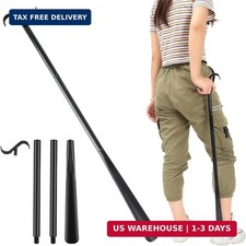 35" Long Dressing Stick with Shoe Horn with Sock Removal Tool, Adjustable Extend
