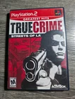 True Crime: Streets of L.A. (Sony PlayStation 2, 2003) PS2 Disc & Case NO MANUAL