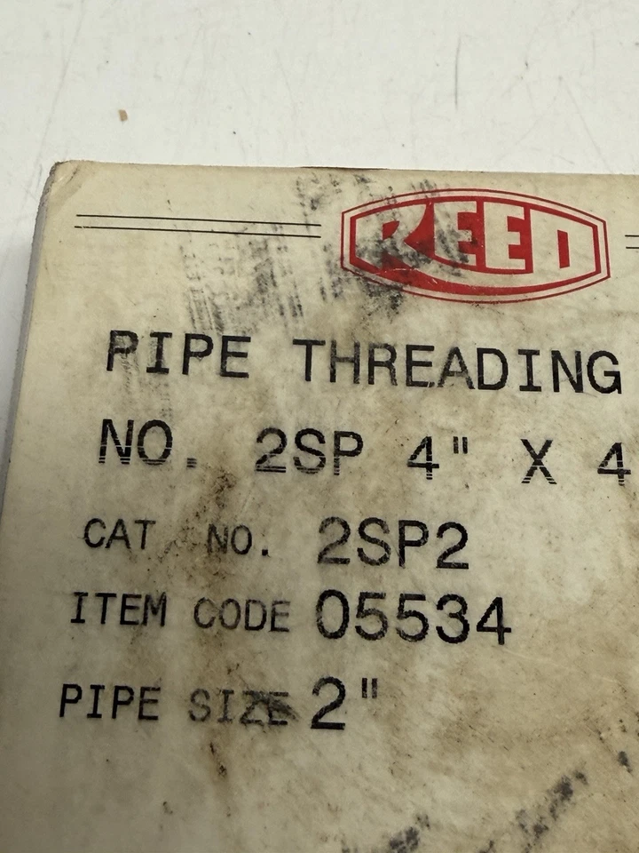 VINTAGE NOS Reed 2SP2 For 2" Pipe Threading Die 4" X 4" Steel & Stainless 05534 - Image 2 of 4