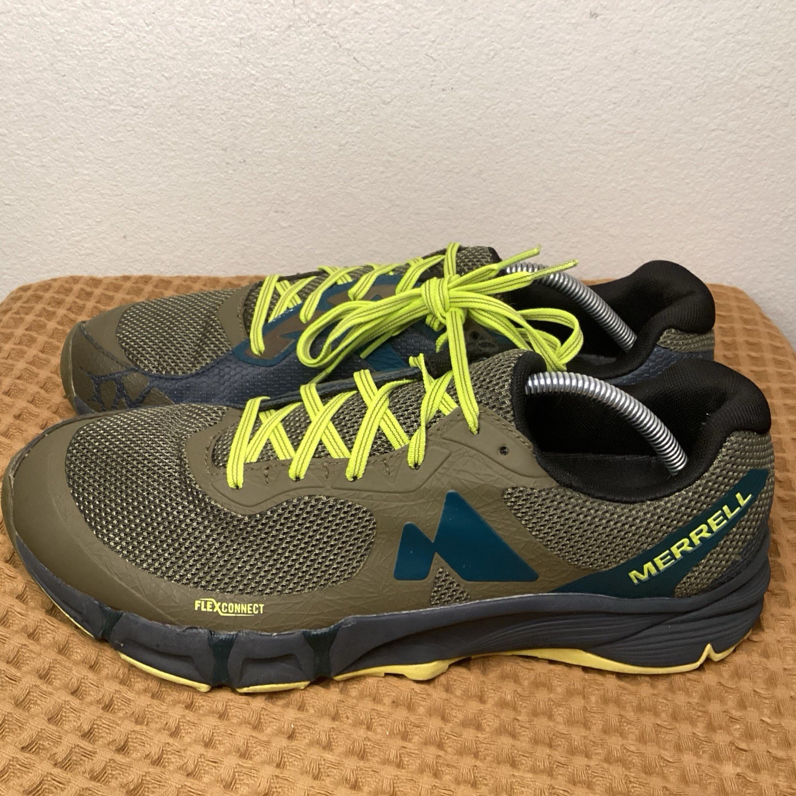 Scarpe da trail running Merrell da uomo taglia 11 5 M Agility Charge Flex J37711 verdi