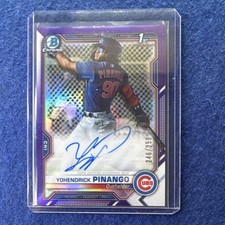 Topps 2021 Bowman Draft Chrome Yohendrick Pinango Purple Refractor RC /250 Cubs