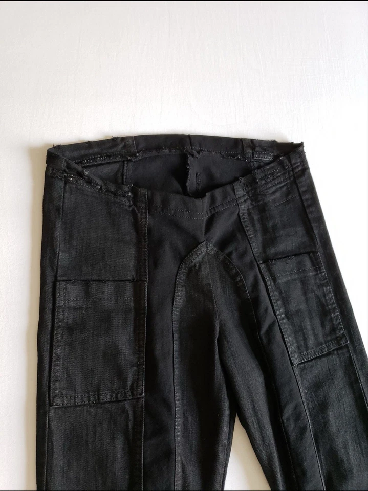 Rick Owens Waxed Moto Denim Size M $650 retail - Image 3 of 4