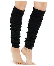 Extra Soft Over the Knee High Leg Warmer Black