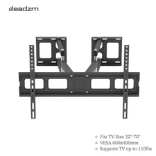 Full Motion HDTV TV Wall Mount Corner Bracket 32-70 Inch Double Arms Swivel Tilt