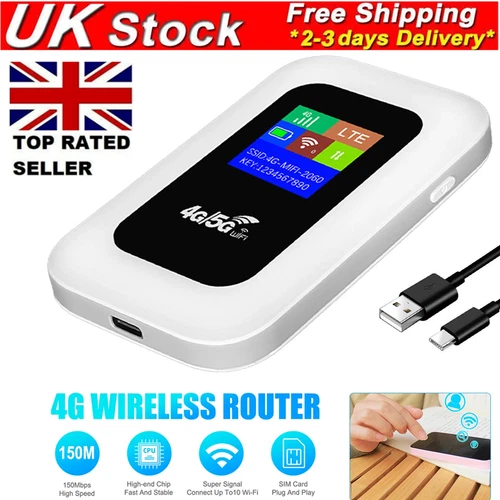 5G Unlocked LTE LCD Portable Mobile Broadband Wireless WiFi Router MiFi hotspot