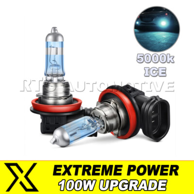H11 711 Dipped Headlight Light Bulbs 100W High Power White 5000k Fits Honda