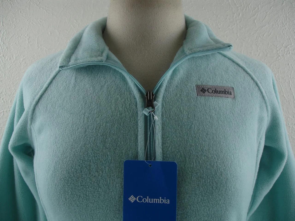 Jaqueta de lã nova com etiquetas meninas jovens L Columbia Benton Springs gêiser turquesa com zíper - Imagem 2 de 4