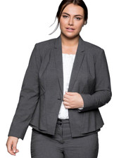 Clearance Sale ! Sheego Plus Size 26 Grey Smart Easycare Blazer Jacket £99