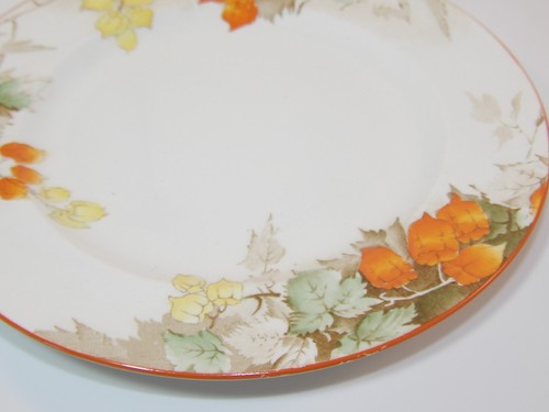 4 Vintage Shelley Winter Kirsche 9" Salat Mittagessen oder Dessert Teller um 1930 sehr guter Zustand - Bild 5 von 10