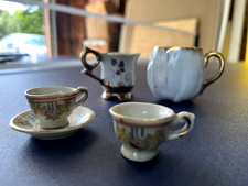 Vintage Collection of Mini Ceramic Toy Teacups - set of 4