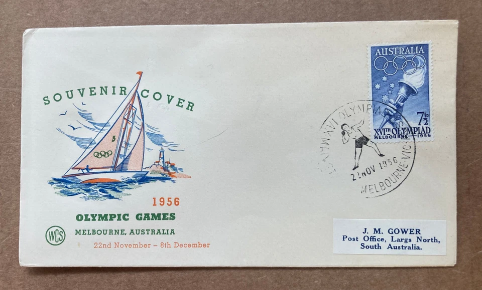 Lote 4 capas australianas de 1º dia de emissão 1956 Olimpíadas J Monash com faixas de comedor de formigas - Imagem 4 de 4