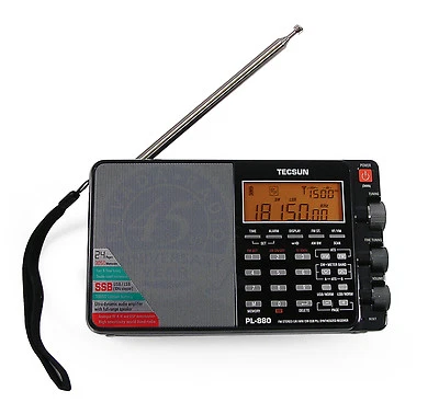 Tecsun PL-880 portable world band radio with AM/FM/LW and SSB modes