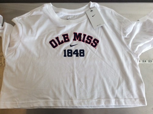 Ole Miss T-Shirt Women's LARGE Nike Cropped Boxy Long sleeve NIKE - NEW - Bild 5 von 10