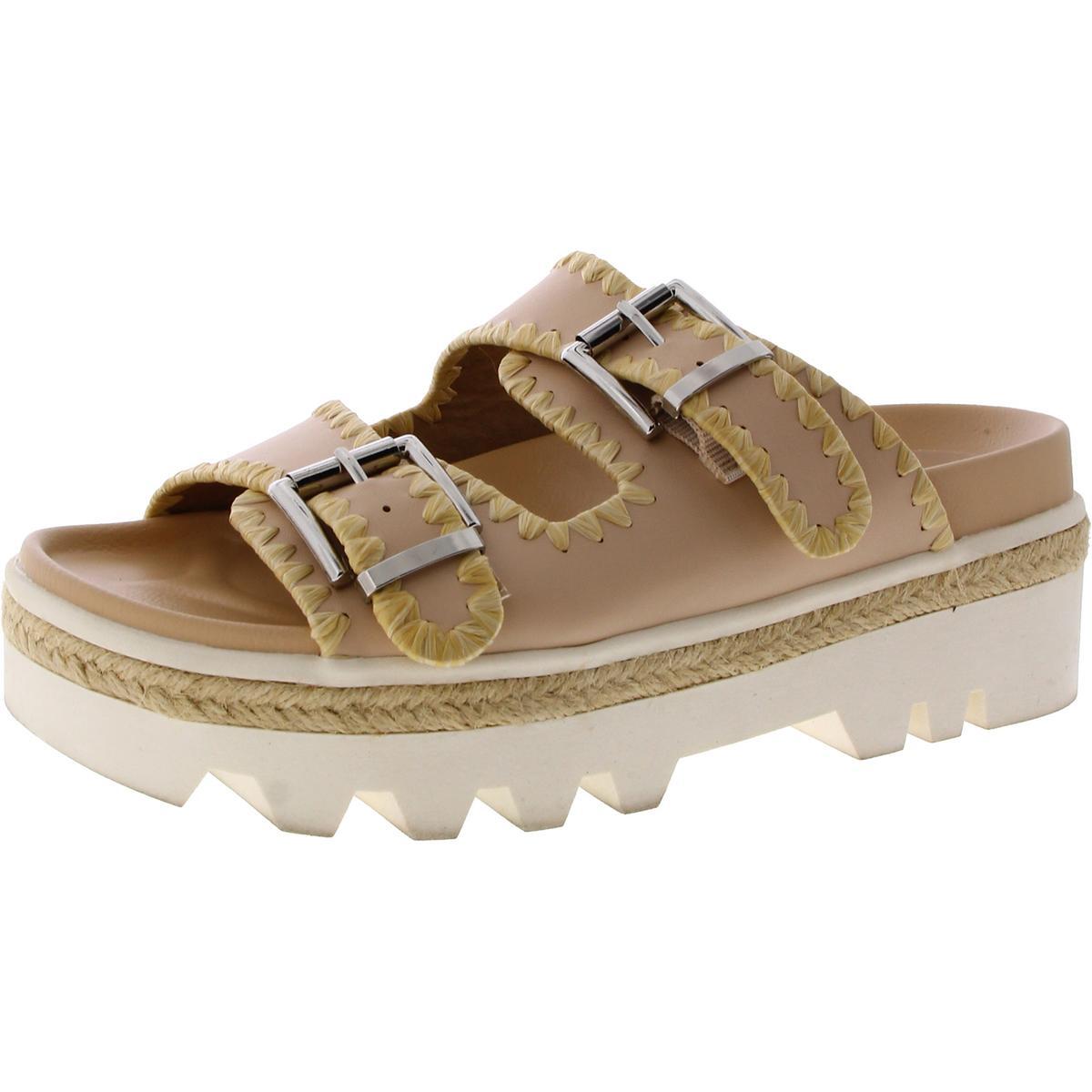 Женские босоножки-горки из искусственной кожи бежевого цвета Laura от Shu Shop 10 Medium (B,M) BHFO 0659