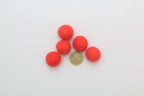 10 Filzkugeln 1 cm / 2,5 cm rot & orange Kugeln aus Filz Girlanden Mobiles Deko - Bild 17 von 27