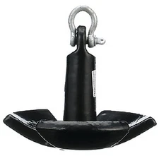 Seachoice 41510 Black Vinyl Coated River Anchor, 15 lbs.