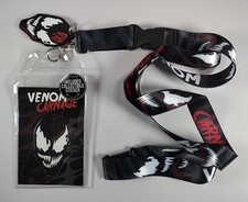 NEW - Marvel Venom Carnage Split Face Lanyard with ID Holder