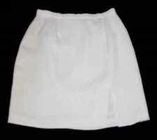 VTG CACHE Rina Rossi Ivory Lightweight Lined Dressy Zipper Skirt Wm's 10 NWT $66