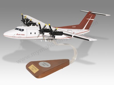 De Havilland Dash 7 DHC-7 Air Tindi Desk Wood Airplane Model Large Scale 1/72