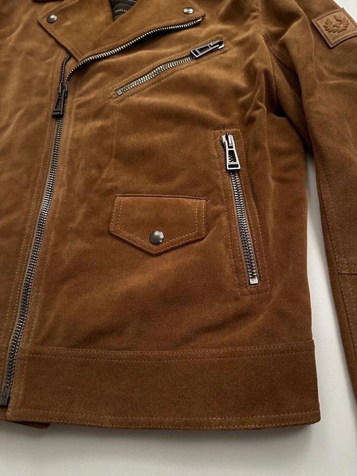Auténtica chaqueta de motociclista de gamuza Belstaff Fenway 38 UK 48 IT M £1295 Foto 4 de 4