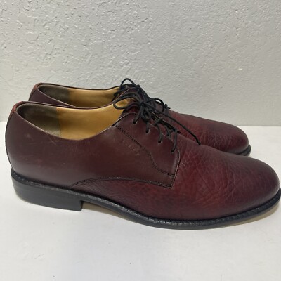 Tauer Johnson Exotic vintage  Shoes Derby Burgundy Leather Mens Size 11