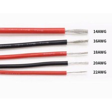 UL3239 14 22AWG DC Silicone High Voltage Cable 6KV Tinned Copper Wire 5-Colors