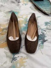 INC WOMEN'S BROWN BALLET FLATS SIZE 8 SHIMMERY NEW WITHOUT BOX MACY'S