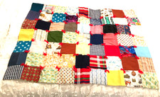 vintage multicolor checkered square block lap...