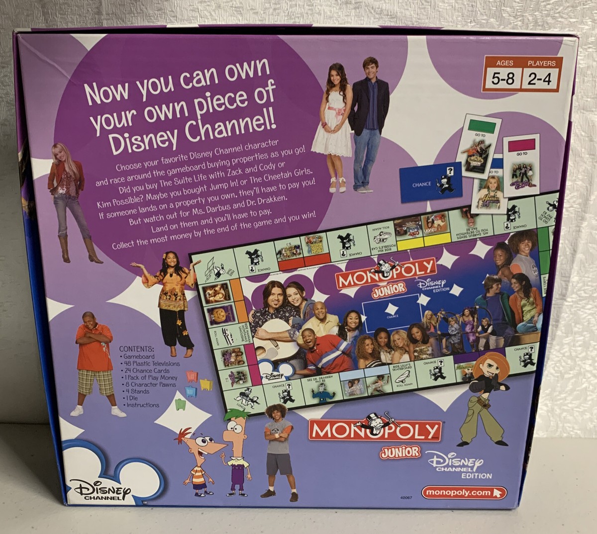 Screen Bug 123 Disney Channel Monopoly Junior Disney Channel