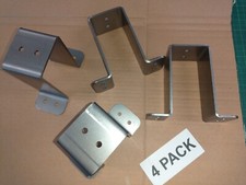 Post to Wall Fixing Brackets. Wall Band strap, fence 100 x 50  Raw Steel x 4 