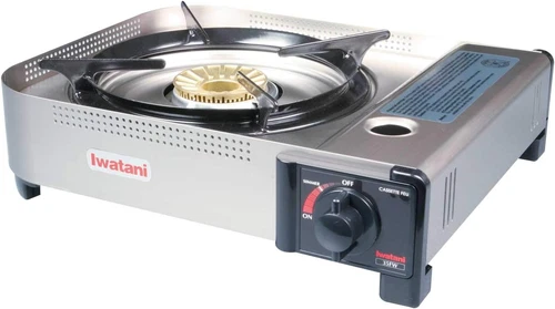 Portable Butane Single-Burner Stove, Indoor Outdoor Cooking Camp Stove, Compact