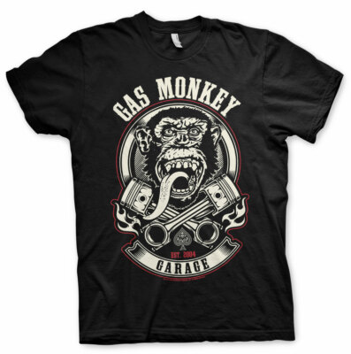 Gas Monkey Garage Pistons Flames Kolben Est. 2004 Fast N Loud Männer Men T-Shirt