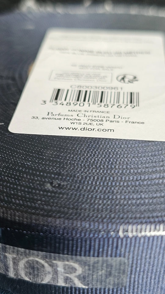 Fita DIOR XMAS HOMME azul prata letras 50 metros NOVO LACRADO - Imagem 4 de 4
