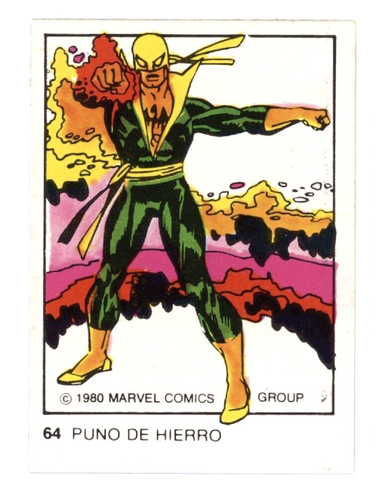 IRON FIST 1980 Terrabusi Spanish Marvel Superheroes #64