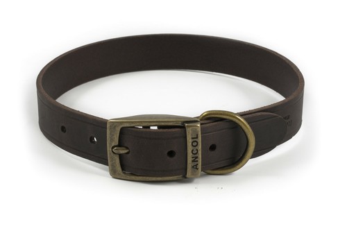 Ancol Latigo Leather Dog Collars & Matching Leads Adjustable Polished - Picture 3 of 5
