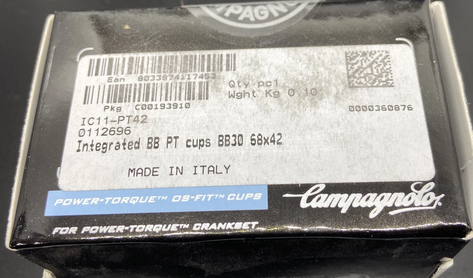 Campagnolo Power-Torque OS-fit bottom bracket cups BB30 68x42 New In Box - Image 2 of 3